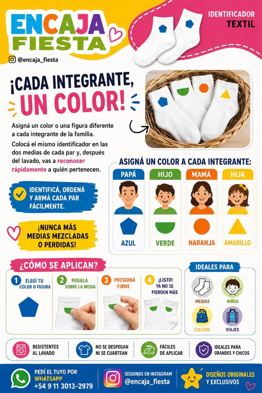 Identificador textil para medias